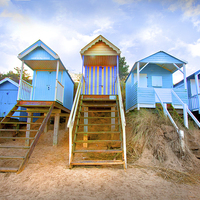 Buy canvas prints of Wells-Next-The-Sea Beach Huts by Mike Sherman Photog