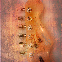 Buy canvas prints of Textured Guitar one by Mike Sherman Photog