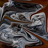 Buy canvas prints of Liquid Alloy an up-cycled plastic abstract art cre by Terry Senior