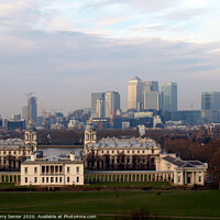 Buy canvas prints of View from Greenwich Park in February by Terry Senior