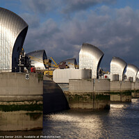 Buy canvas prints of Thames Flood Barrier London UK by Terry Senior