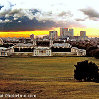 Buy canvas prints of Panorama of Dark Clouds Looming Over London by Terry Senior