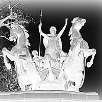 Buy canvas prints of Boadicea and Her Daughters, Victoria Embankment, W by Terry Senior