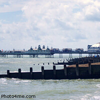 Buy canvas prints of Panoramic view of Eastbourne Pier by Terry Senior