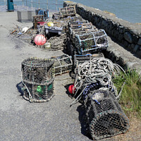 Buy canvas prints of Crab Pots on Shell Island North Wales by Terry Senior