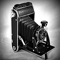 Buy canvas prints of Voigtlander Vintage Film Camera in Black and White by Terry Senior