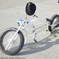 Buy canvas prints of Custom Built Bicycles on show in Doncaster Market Square by Terry Senior