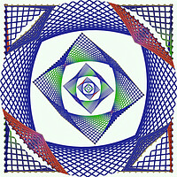 Buy canvas prints of A Digital kaleidoscope of String Art by Terry Senior