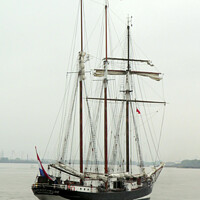 Buy canvas prints of Oosterschelde is the largest restored Dutch sailing ship by Terry Senior