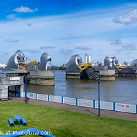 Buy canvas prints of Panorama of the Thames Barrier by Terry Senior