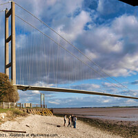 Buy canvas prints of The Humber Bridge, near Kingston upon Hull by Terry Senior