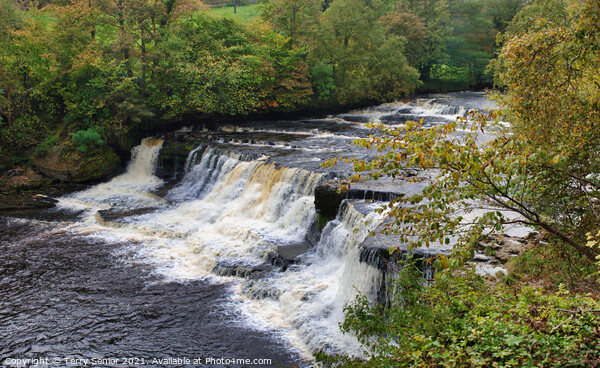 Aysgarth Falls middle flight of the triple flight  Framed Mounted Print by Terry Senior