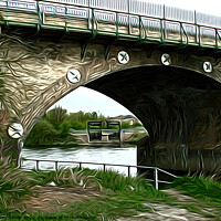 Buy canvas prints of Aire and Calder Navigation digital art airbrushed by Terry Senior