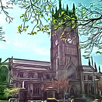 Buy canvas prints of Leeds Parish Church Digital Art by Terry Senior