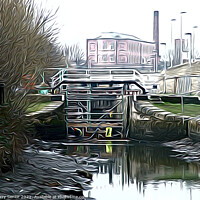 Buy canvas prints of Repaires to Lock Gates by Terry Senior