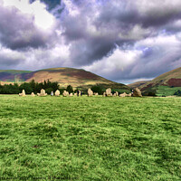 Buy canvas prints of HDR image of Castlerigg Stone Circle Lake District by Terry Senior
