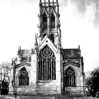 Buy canvas prints of  B&W Minster and Parish Church of St George, Donca by Terry Senior