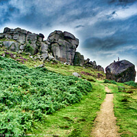 Buy canvas prints of "Cow and Calf", a large rock formation consisting  by Terry Senior