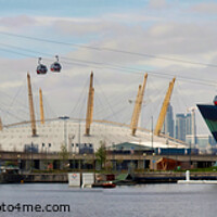 Buy canvas prints of Panorama of The Emirates Air Line cable car link a by Terry Senior