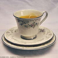 Buy canvas prints of Cup and Saucer Candle by Terry Senior