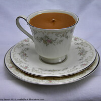 Buy canvas prints of Cup and Saucer Candle by Terry Senior
