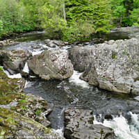 Buy canvas prints of Betws-y-coed Snowdonia in North Wales on River Conwy by Terry Senior