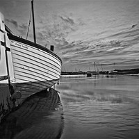Buy canvas prints of Stranded in Burham Overy Staithe Mono by Paul Macro