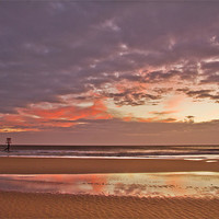 Buy canvas prints of Gorleston Beach Sunrise by Paul Macro