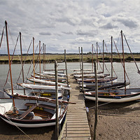 Buy canvas prints of Moored Boats in Morston Quay by Paul Macro
