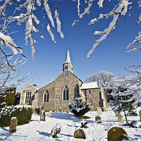 Buy canvas prints of St Marys Church A Winter Frame by Paul Macro