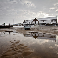 Buy canvas prints of Winter Reflections in Burnham Overy Staithe by Paul Macro