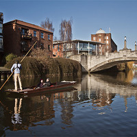 Buy canvas prints of Punting in Norwich by Paul Macro