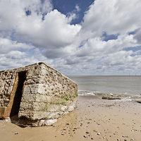 Buy canvas prints of Beached Pillbox in Caister by Paul Macro