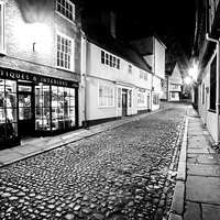 Buy canvas prints of Elm Hill at Night by Paul Macro