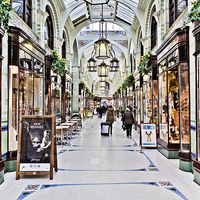 Buy canvas prints of Norwich Royal Arcade by Paul Macro