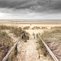 Buy canvas prints of Brancaster Steps by Paul Macro