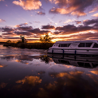 Buy canvas prints of Evening Light on the Norfolk Broads by Paul Macro