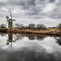 Buy canvas prints of How Hill Winter Reflections Norfolk Broads by Paul Macro