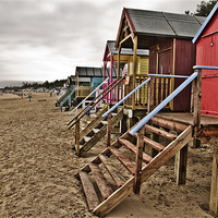Buy canvas prints of Wells Beach Huts by Paul Macro