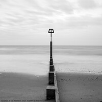 Buy canvas prints of Bournemouth beach and groyne by Ian Middleton
