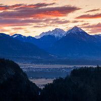 Buy canvas prints of View across to the Kamnik Alps from Mala Osojnica by Ian Middleton