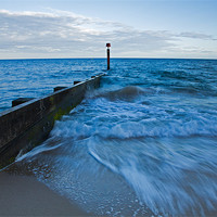 Buy canvas prints of Crashing waves at Bournemouth beach by Ian Middleton