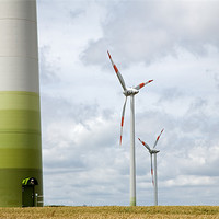 Buy canvas prints of Wind farm in Germany by Ian Middleton
