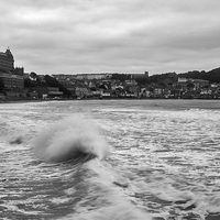 Buy canvas prints of Scarborough Waves by Ian Middleton