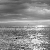 Buy canvas prints of Sailing the silver sea. by Ian Middleton