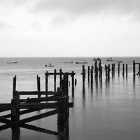 Buy canvas prints of Swanage old Pier by Ian Middleton