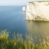 Buy canvas prints of Morning light at Old Harry Rocks by Ian Middleton