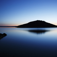 Buy canvas prints of Dawn over Veli and Mali Osir islands on Losinj, Cr by Ian Middleton