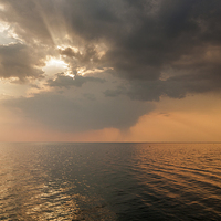 Buy canvas prints of Sundown over Trieste Bay by Ian Middleton