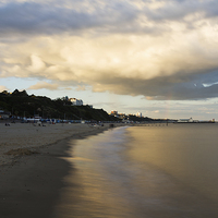 Buy canvas prints of Bournemouth Pier at Sunset by Ian Middleton